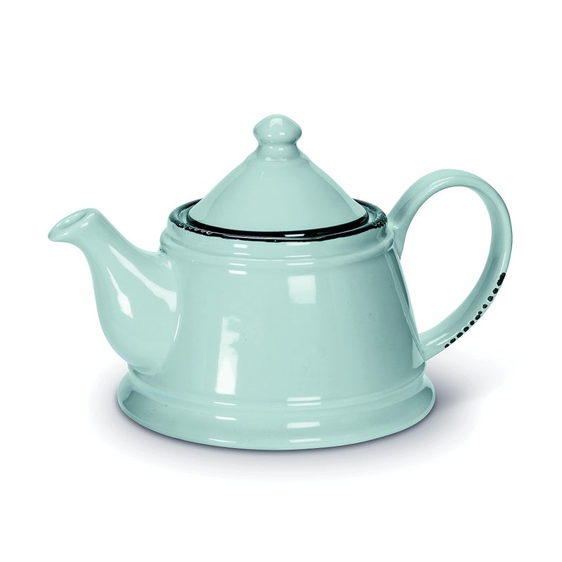 Abbott Collection Enamel Look Ceramic Teapot - Mint Green, 32oz (9" L)